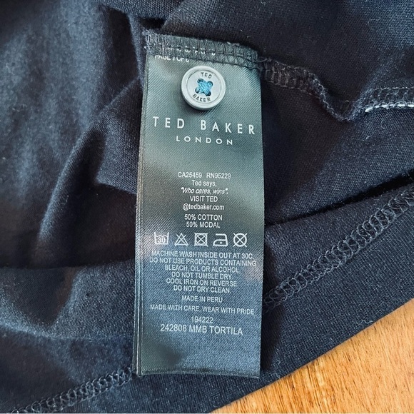 Ted Baker London Men's Black Soft Short Sleeve Pocket Polo Shirt Size 5 UK M US - Picture 8 of 12